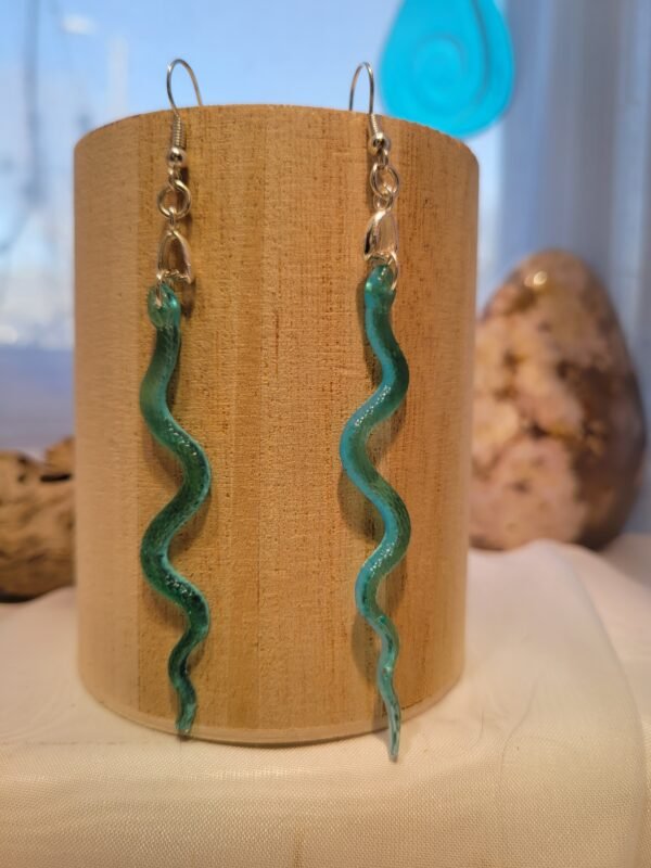 Slithering Snake Acrylic Earrings - Image 5