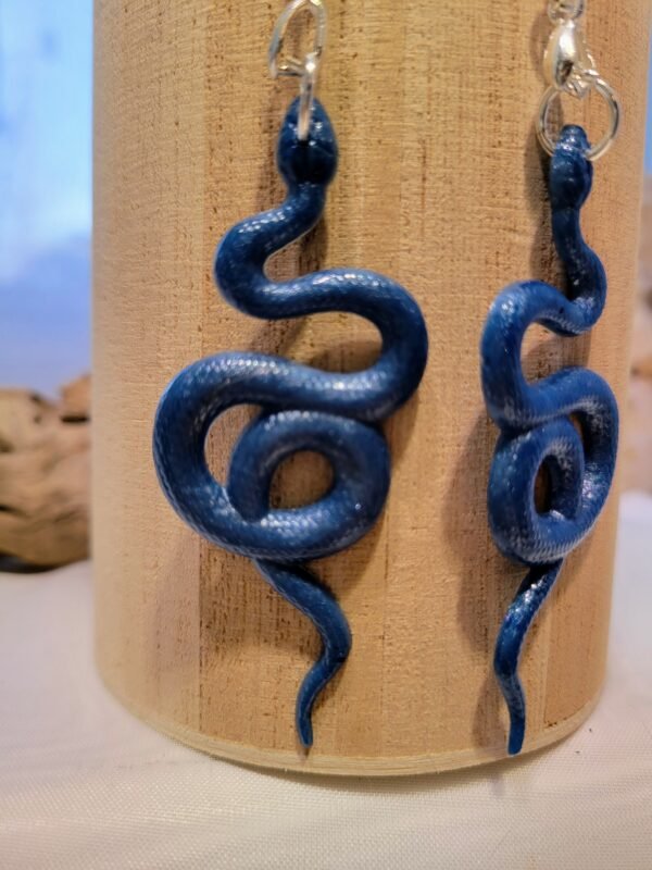 Coiled Snake Acrylic Earrings - Image 3