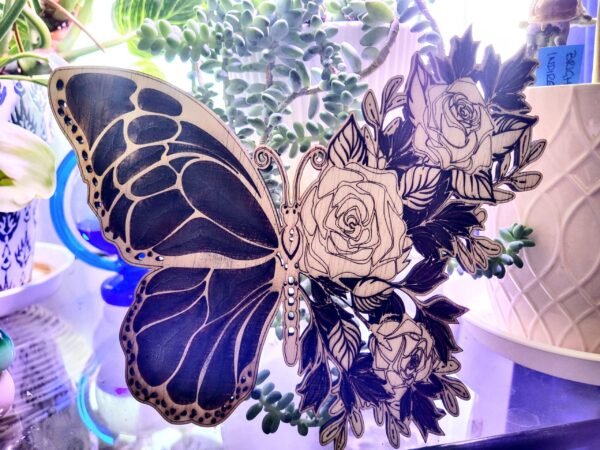 Butterfly with Roses