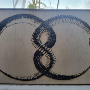 Snake & Skeleton Infinity Loop (burnwork)