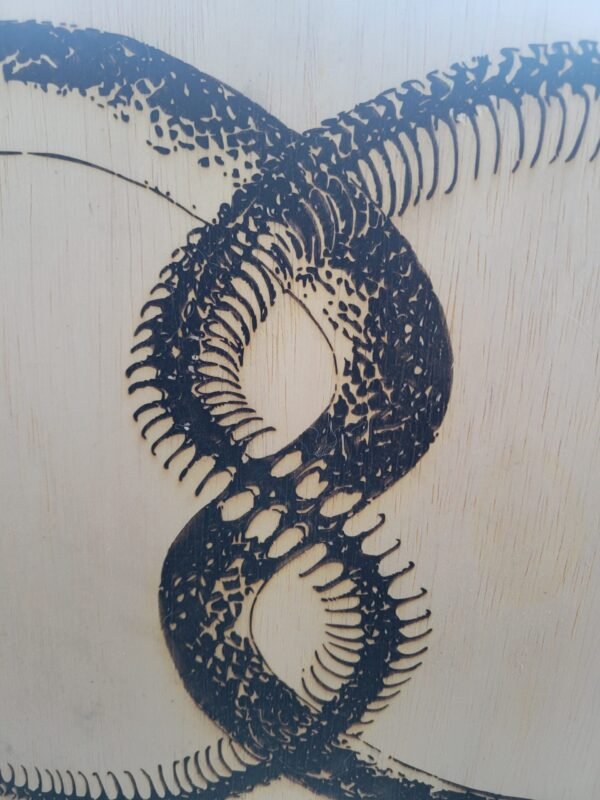 Snake & Skeleton Infinity Loop (burnwork) - Image 4