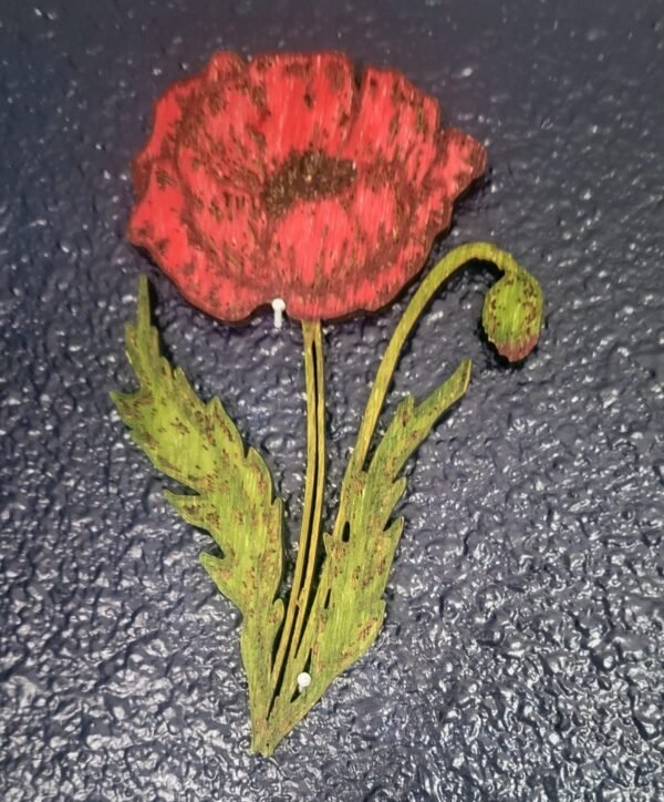 Art Nouveau Poppy Flower