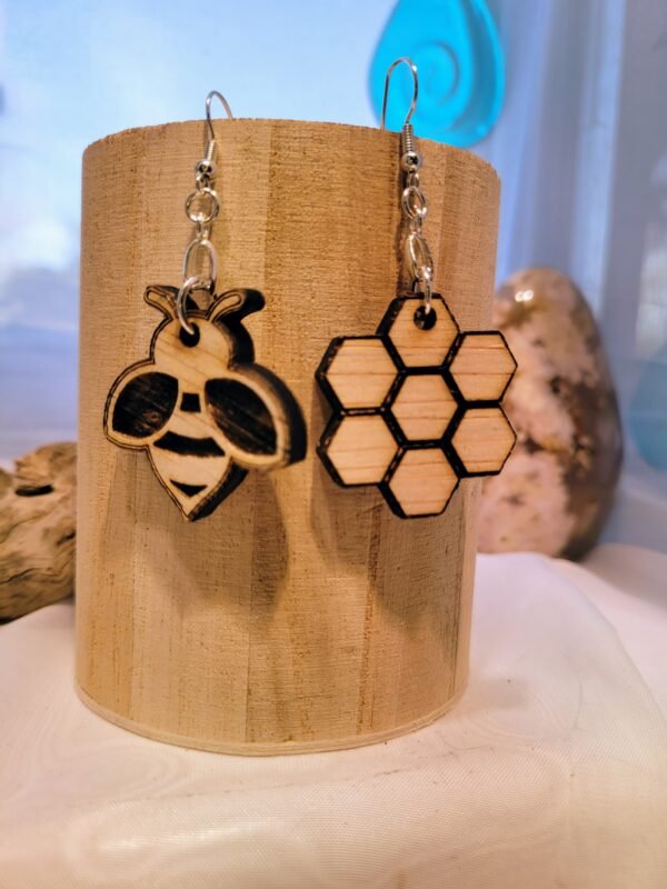 Bee & Honeycomb Earrings