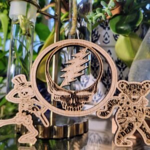 Grateful Dead "Steal Your Face" w/Dancing Skeleton & Bear